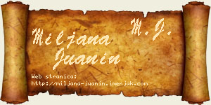 Miljana Juanin vizit kartica